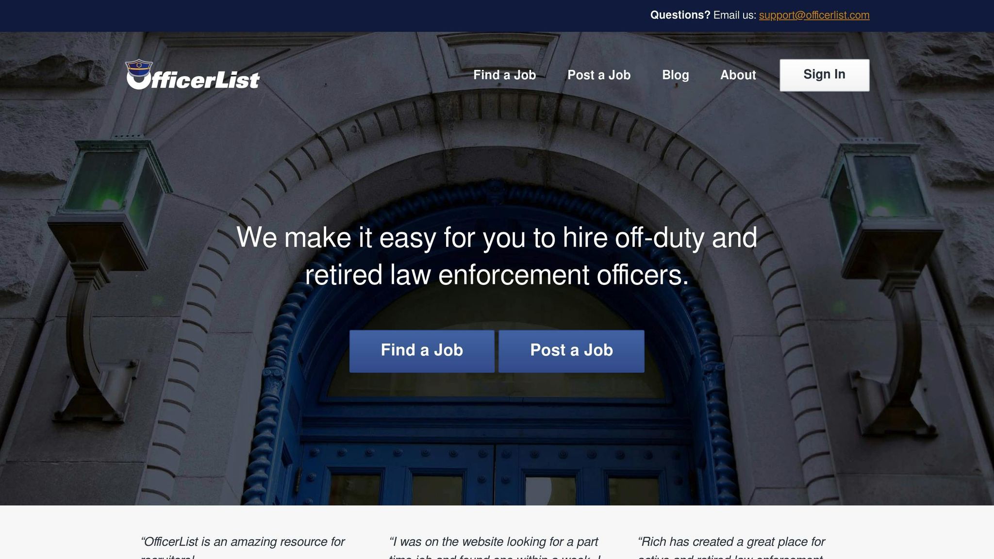 OfficerList: Job Marketplace for Law Enforcement Professionals